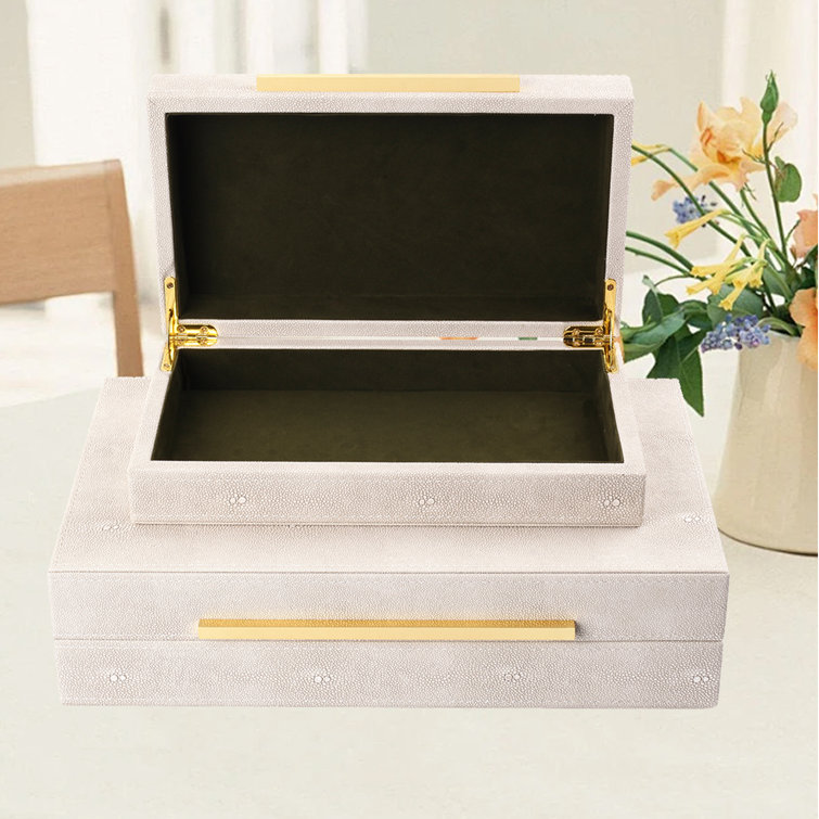 Everly Quinn Selecia Handmade Faux Leather Decorative Box Wayfair Canada